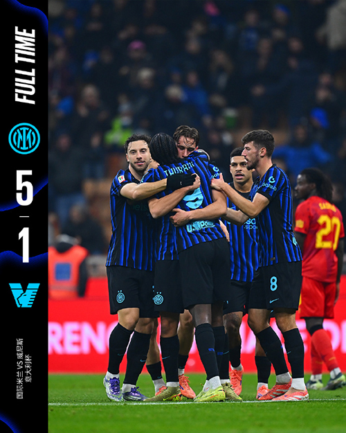 <a href=/football/zibo/yijia/ target=_blank class=infotextkey>意甲</a>-国米5-1血洗威尼斯 小图拉姆双响 弗拉泰西助攻双响