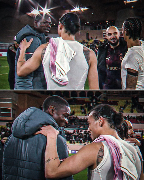 欧冠重逢！博格<a href=/football/zibo/barcelona/ target=_blank class=infotextkey>巴萨</a>内场边寒暄，曼市德比旧将再聚首