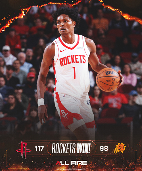 火箭117-98轻取太阳，杜兰特28+8，狄龙战旧主23分