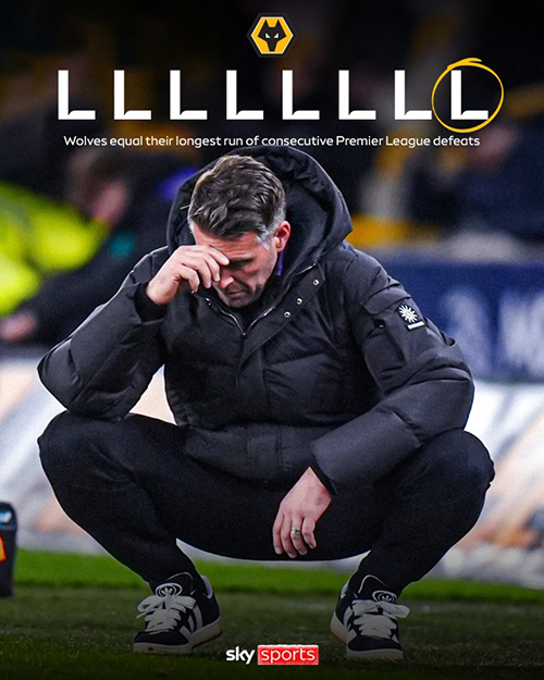 狼队“死亡赛程”来了：17轮仅2分垫底，下周两碰<a href=/football/zibo/manlian/ target=_blank class=infotextkey>曼联</a>+再踢枪手<a href=/football/zibo/liverpool/ target=_blank class=infotextkey>利物浦</a>