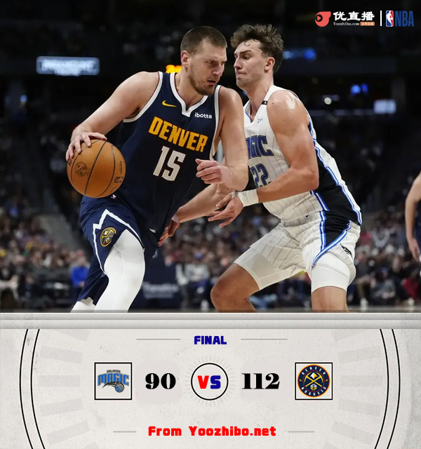掘金112-90大胜魔术 小波特30+7 <a href=/mingxing/basketball/zibo/130.html target=_blank class=infotextkey>约基奇</a>三节三双 班凯罗18+8