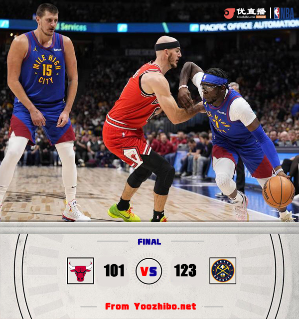 掘金123-101战胜公牛 <a href=/mingxing/basketball/zibo/130.html target=_blank class=infotextkey>约基奇</a>28+16+9 波特27+6 戈登15+12+5